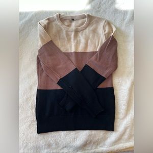 Tri Colored Sweater